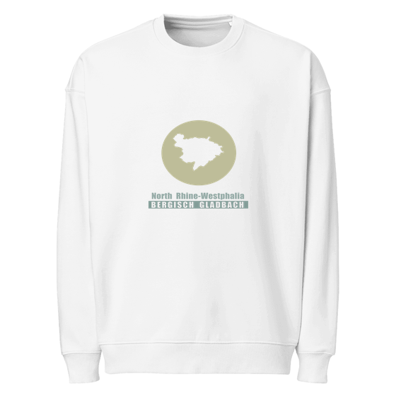 Bergisch Gladbach Sweatshirt mit Minimal Moon-Design (Weiß)