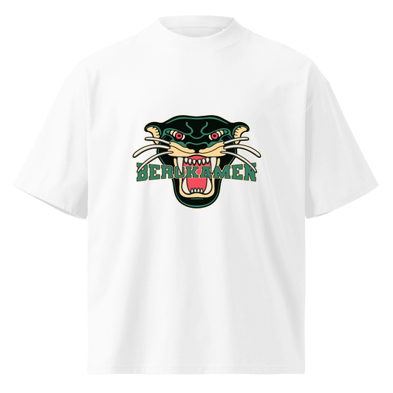 Bergkamen T-Shirt mit Panther-Design (Weiß) – Produktansicht