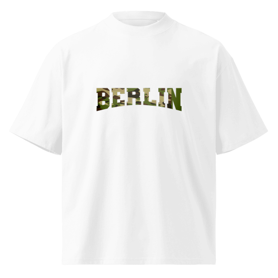 Berlin T-Shirt mit Camouflage-Design (Weiß) – Produktansicht