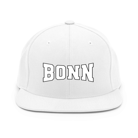 Bonn Cap mit Varsity4-Design (Weiß) – Produktansicht