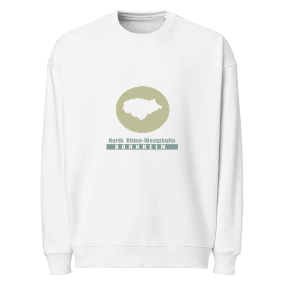 Bornheim Sweatshirt mit Minimal Moon-Design (Weiß) – Produktansicht