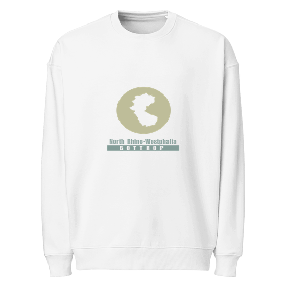 Bottrop Sweatshirt mit Minimal Moon-Design (Weiß)