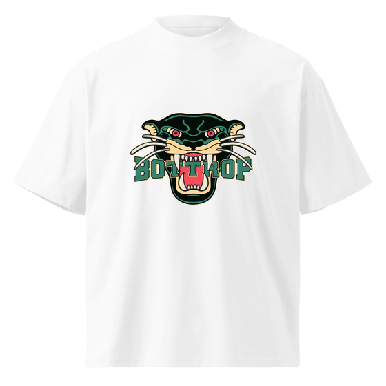 Bottrop T-Shirt mit Panther-Design (Weiß) – Produktansicht