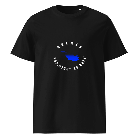 Bremen T-Shirt mit Minimal Coordinates-Design (Schwarz)