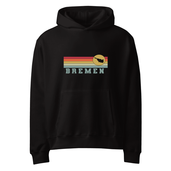 Bremen Hoodie mit Varsity Rainbow-Design (Schwarz)