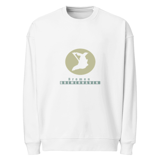Bremerhaven Sweatshirt mit Minimal Moon-Design (Weiß)
