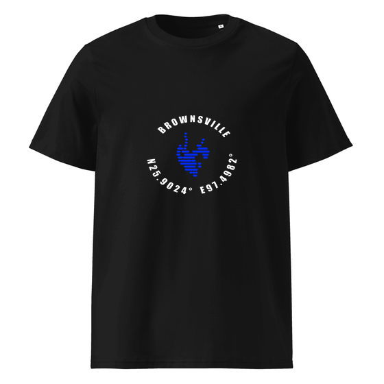 Brownsville T-Shirt with Minimal Coordinates design (Black)