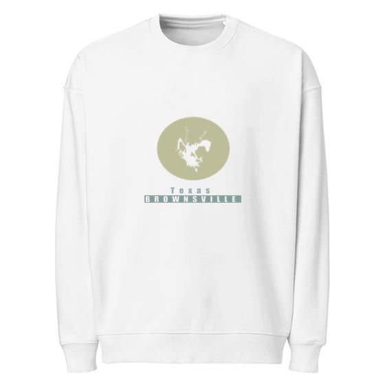 Brownsville Sweatshirt with Minimal Moon design (White)
