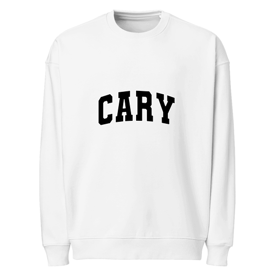 Cary Sweatshirt with Varsity3 design (White)