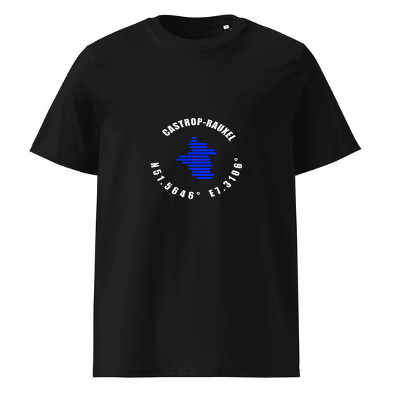 Castrop-Rauxel T-Shirt mit Minimal Coordinates-Design (Schwarz)