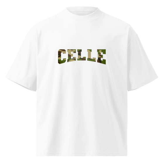 Celle T-Shirt mit Camouflage-Design (Weiß) – Produktansicht