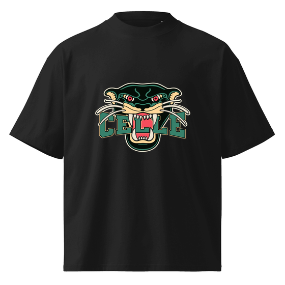Celle T-Shirt mit Panther-Design (Schwarz)