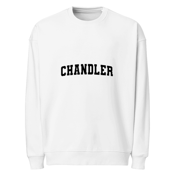 Chandler Sweatshirt with Varsity3 design (White) – Produktansicht