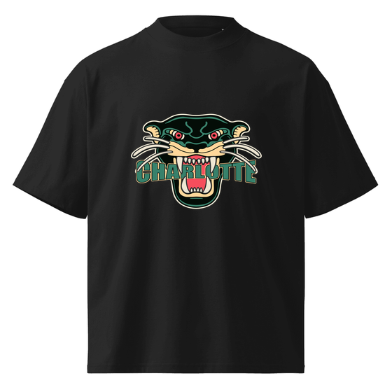 Charlotte T-Shirt with Panther design (Black)
