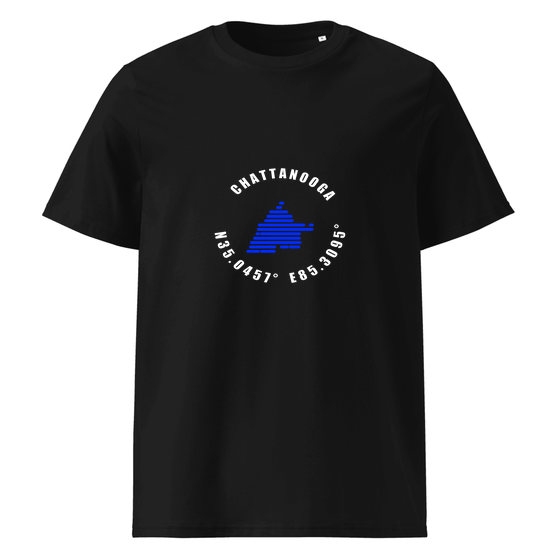 Chattanooga T-Shirt with Minimal Coordinates design (Black)