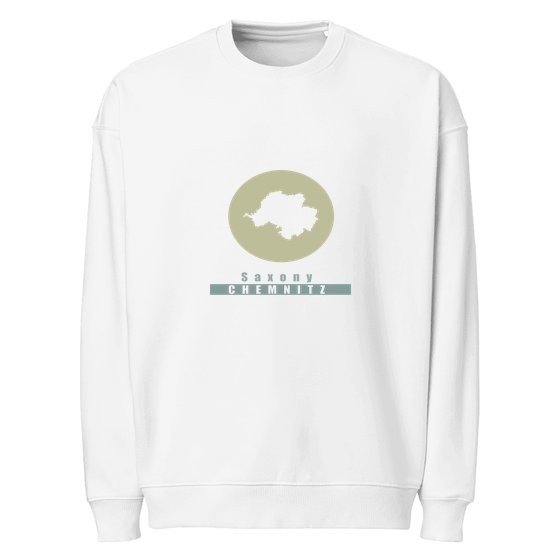 Chemnitz Sweatshirt mit Minimal Moon-Design (Weiß)