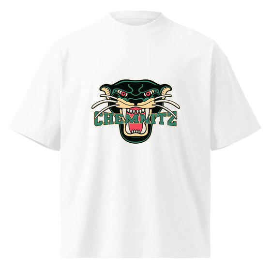 Chemnitz T-Shirt mit Panther-Design (Weiß) – Produktansicht