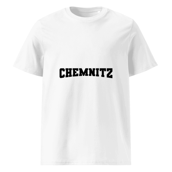 Chemnitz T-Shirt mit Varsity17-Design (Weiß) – Produktansicht