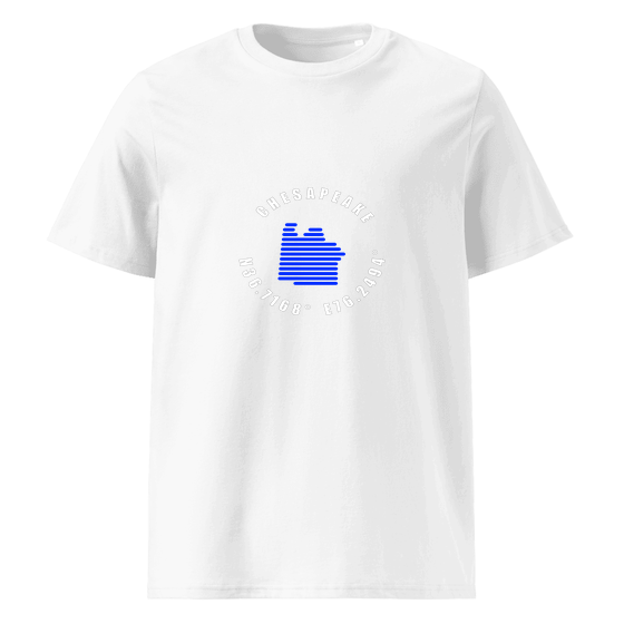 Chesapeake T-Shirt with Minimal Coordinates design (White)
