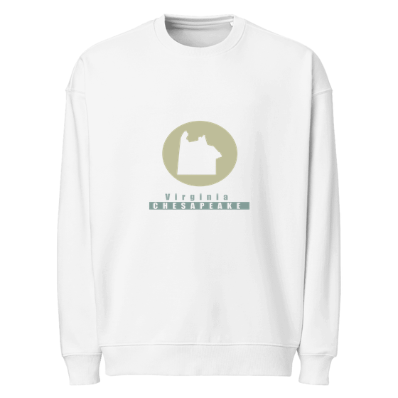 Chesapeake Sweatshirt with Minimal Moon design (White)