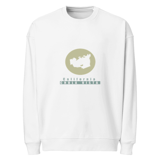 Chula Vista Sweatshirt with Minimal Moon design (White)