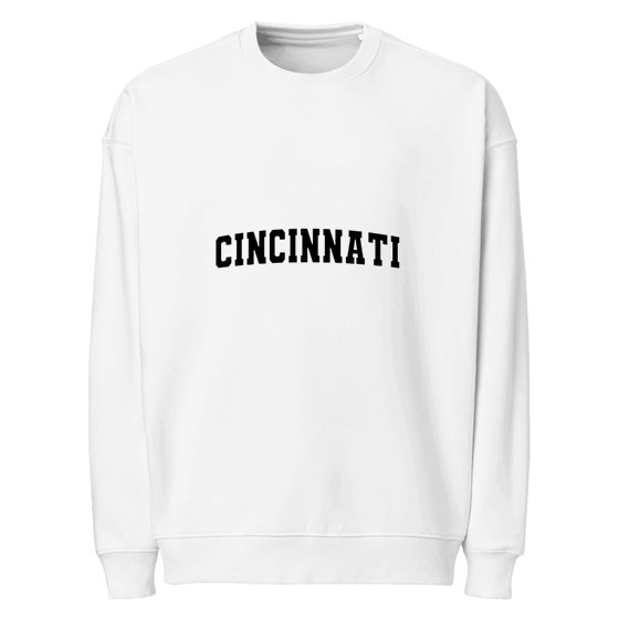 Cincinnati Sweatshirt with Varsity3 design (White)