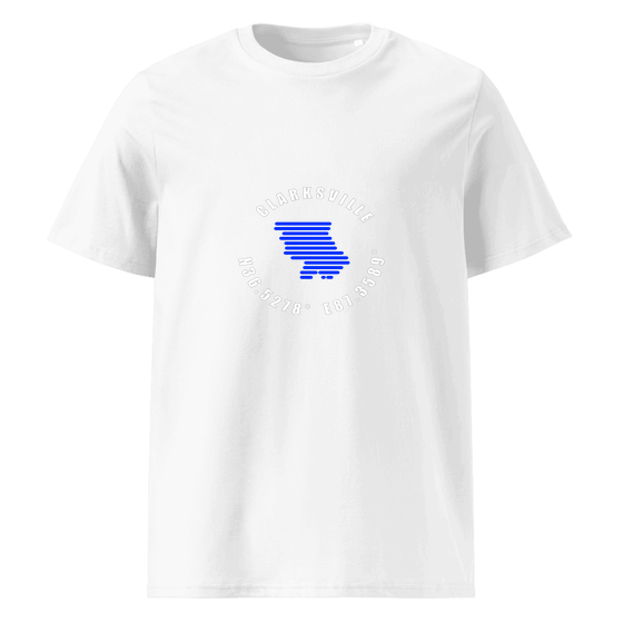 Clarksville T-Shirt with Minimal Coordinates design (White)