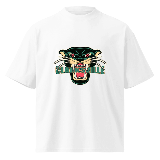 Clarksville T-Shirt with Panther design (White) – Produktansicht