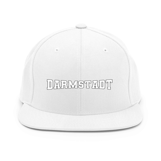 Darmstadt Cap mit Varsity4-Design (Weiß) – Produktansicht