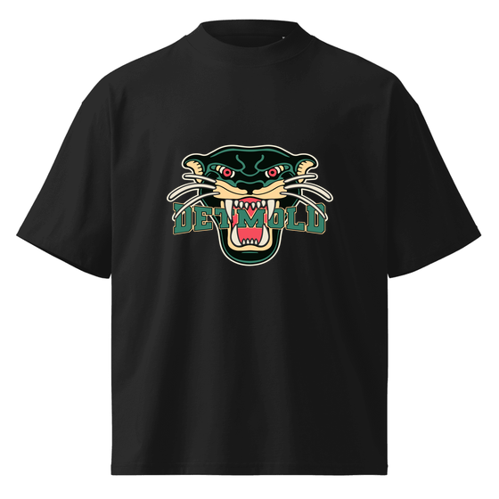 Detmold T-Shirt mit Panther-Design (Schwarz) – Produktansicht