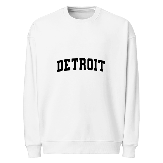 Detroit Sweatshirt with Varsity3 design (White)