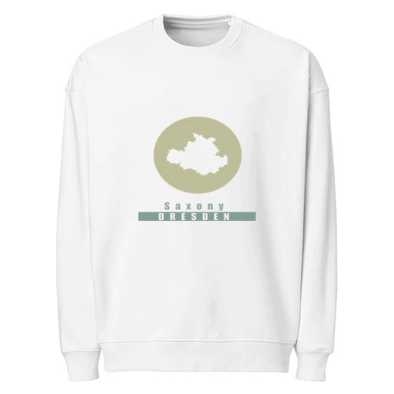Dresden Sweatshirt mit Minimal Moon-Design (Weiß)