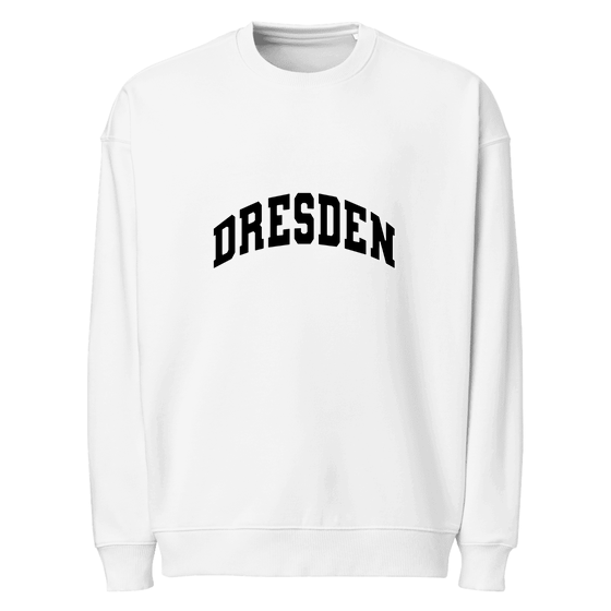 Dresden Sweatshirt mit Varsity3-Design (Weiß)