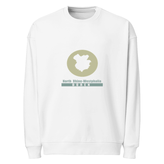 Düren Sweatshirt mit Minimal Moon-Design (Weiß) – Produktansicht