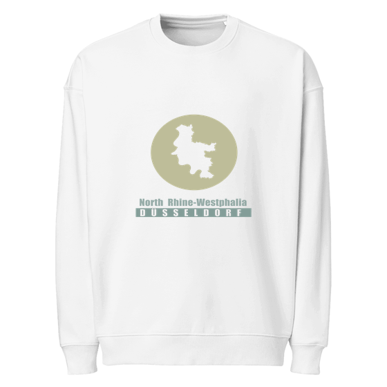 Düsseldorf Sweatshirt mit Minimal Moon-Design (Weiß)