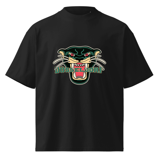 Düsseldorf T-Shirt mit Panther-Design (Schwarz)