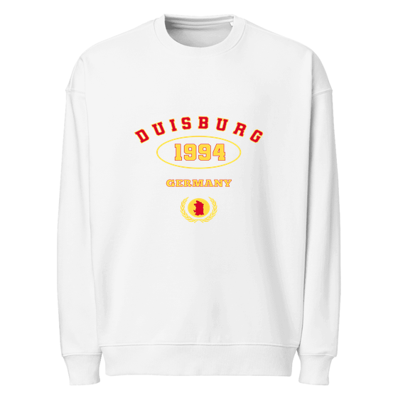 Duisburg Sweatshirt mit University 1994-Design (Weiß)