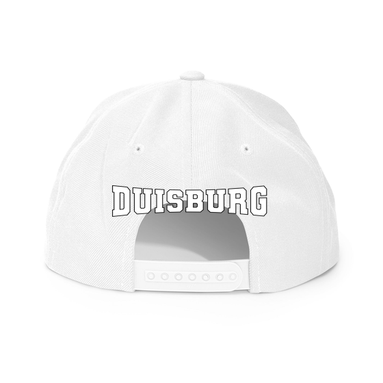 Duisburg Cap mit Varsity4-Design (Weiß) – Produktansicht