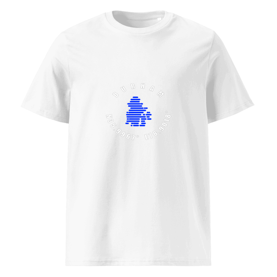 Durham T-Shirt with Minimal Coordinates design (White)