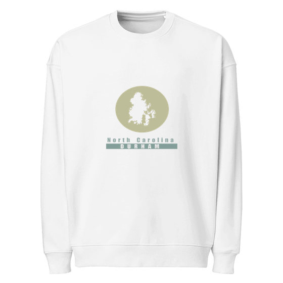 Durham Sweatshirt with Minimal Moon design (White) – Produktansicht