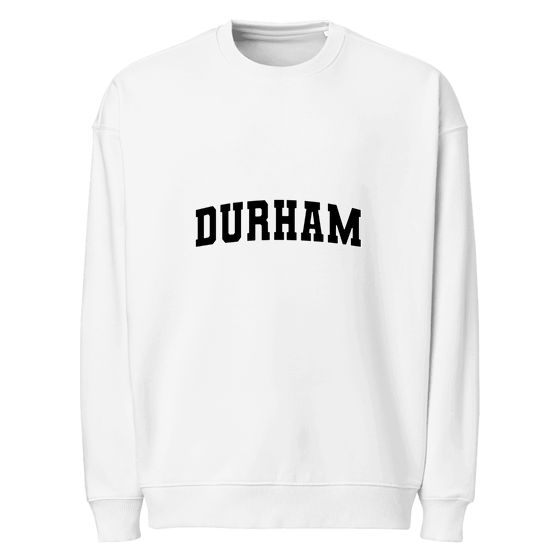 Durham Sweatshirt with Varsity3 design (White)