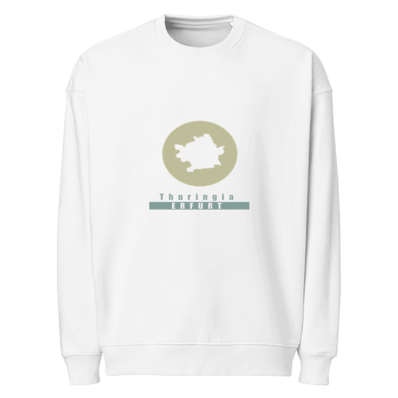Erfurt Sweatshirt mit Minimal Moon-Design (Weiß)