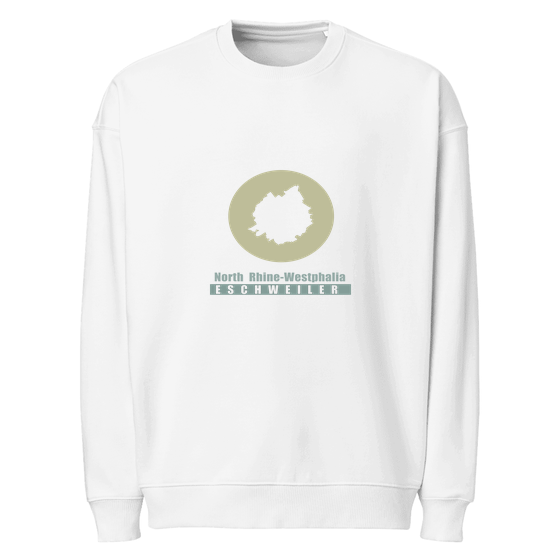 Eschweiler Sweatshirt mit Minimal Moon-Design (Weiß) – Produktansicht