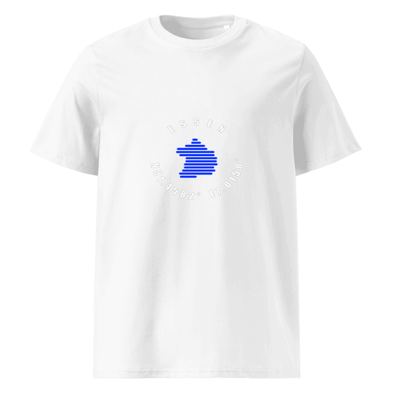 Essen T-Shirt mit Minimal Coordinates-Design (Weiß)