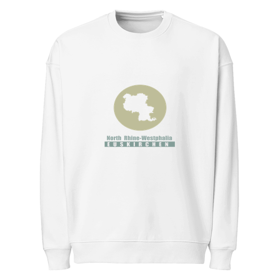 Euskirchen Sweatshirt mit Minimal Moon-Design (Weiß) – Produktansicht