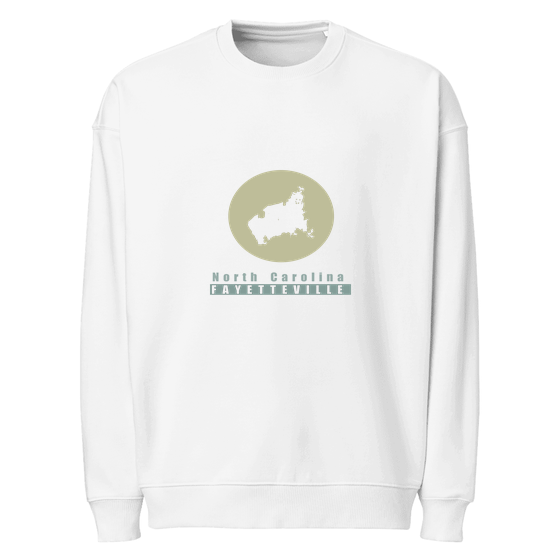 Fayetteville Sweatshirt with Minimal Moon design (White)