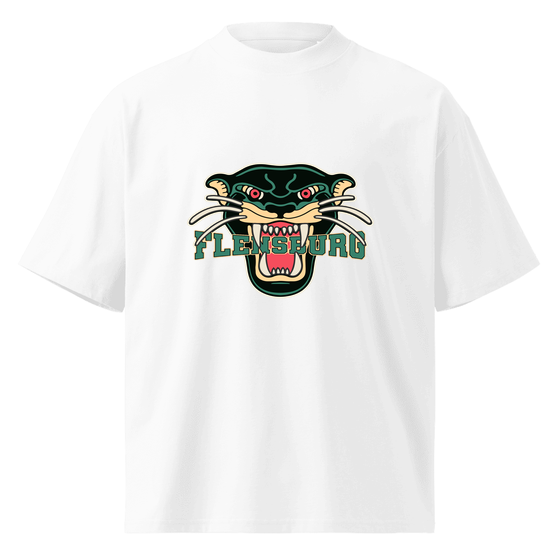 Flensburg T-Shirt mit Panther-Design (Weiß) – Produktansicht