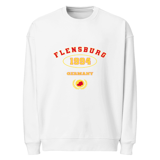 Flensburg Sweatshirt mit University 1994-Design (Weiß)