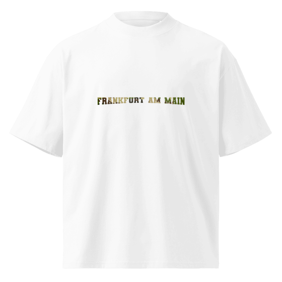 Frankfurt am Main T-Shirt mit Camouflage-Design (Weiß) – Produktansicht