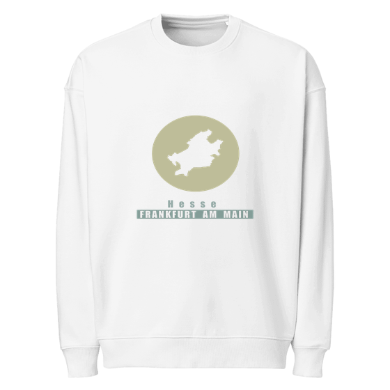Frankfurt am Main Sweatshirt mit Minimal Moon-Design (Weiß)